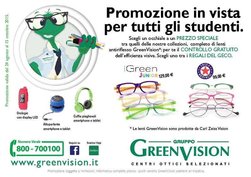 Promozione green Vision occhiali da vista bambino
